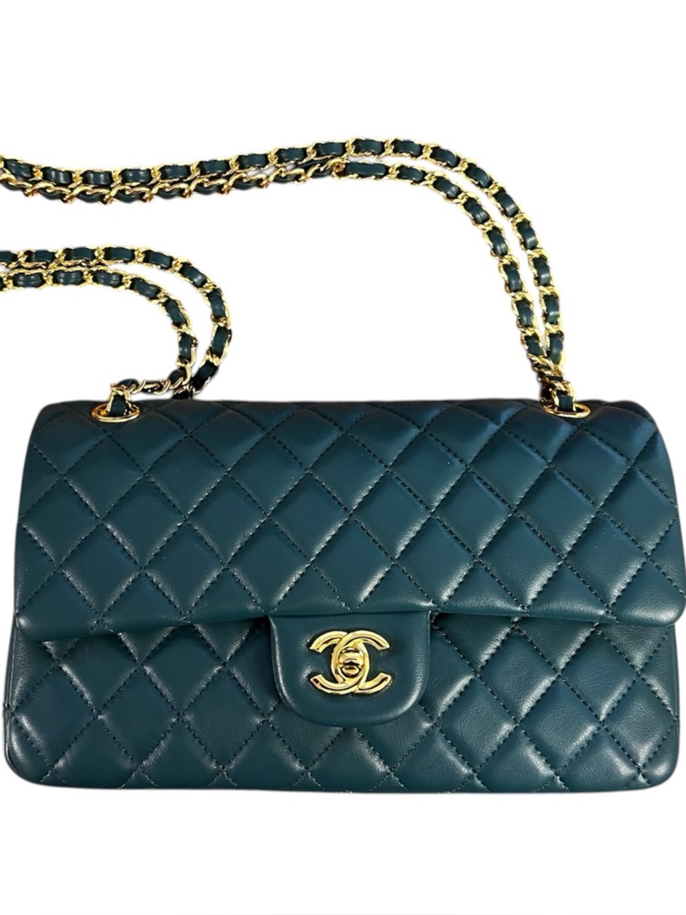 ❤️✨Chanel Teal Blue 🏝️Double Flap Purse New 🤩😍